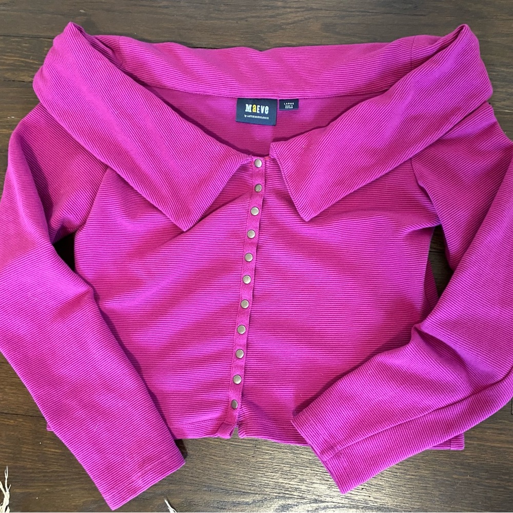 Maeve Anthropologie Top Size L Hot Pink